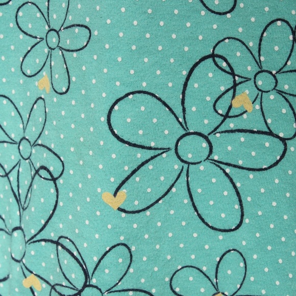 Y2k Limited Too Blue Daisy Print V-Neck Baby Tee - Picture 5 of 6